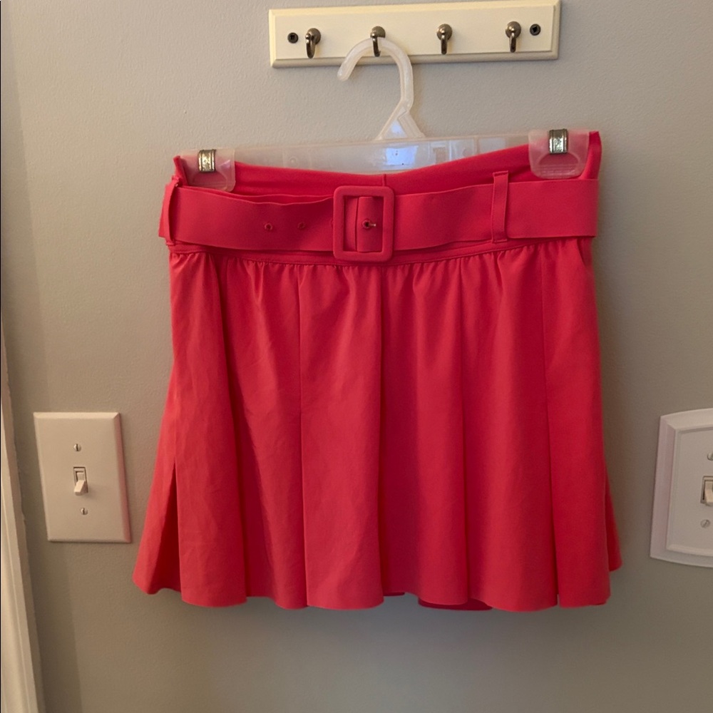 aerie offline Pleated Pink Belted Tennis Skort